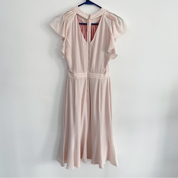 NWOT Altuzarra Claudette Light  Pink Silk Flared Short Sleeve Dress size 4 - Picture 6 of 16